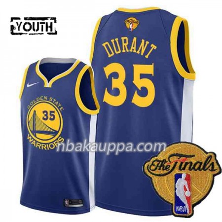 Golden State Warriors Kevin Durant 35 2018 NBA Finals Patch Nike Sininen Pelipaidat Swingman - Lasten